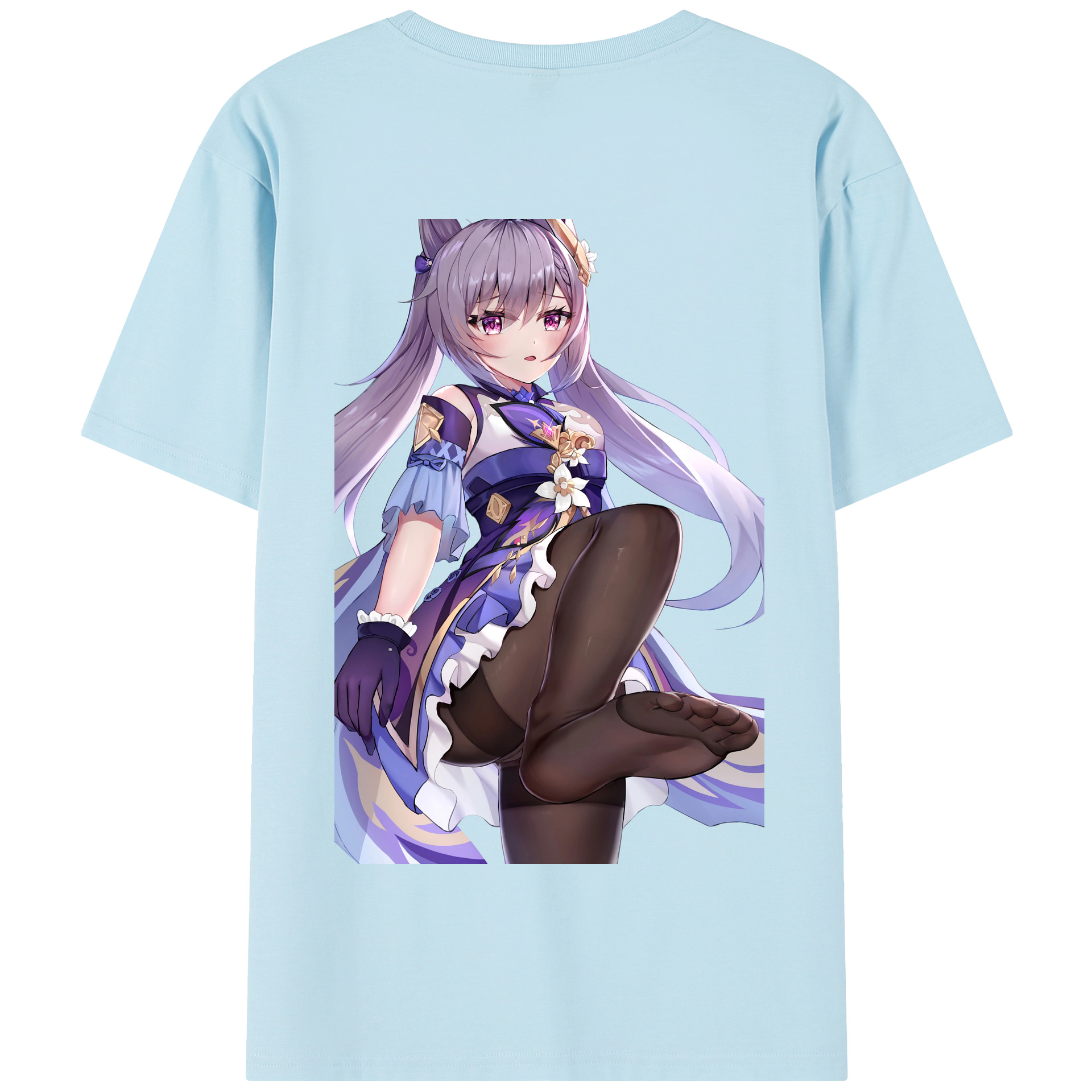 げんし神 刻晴 こくせい genshin Kokusei 綿100％半袖Tシャツ（背面プリント）